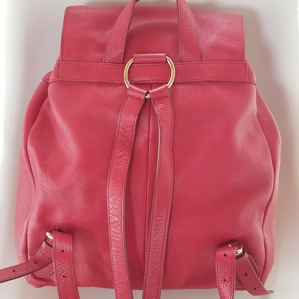 Coach Billie Leather Backpack in Classic Red